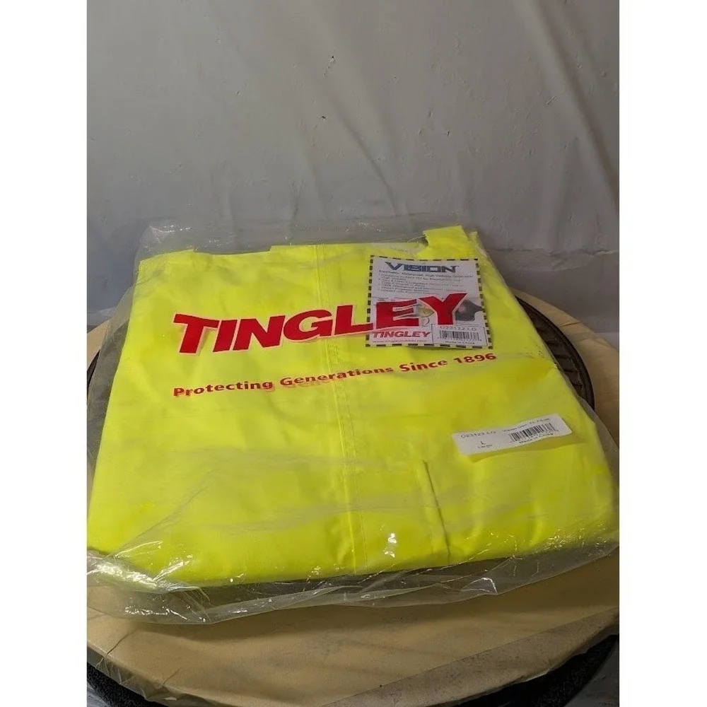 Tingley‎ Vision O23122 High Visibility Yellow Rain Coat Waterproof Jacket Large